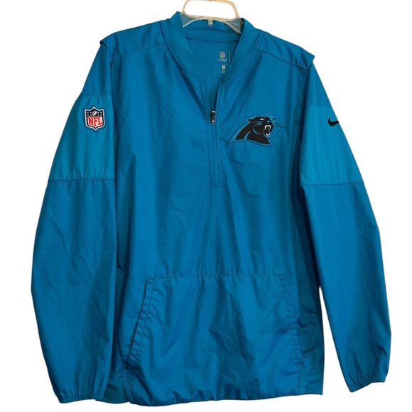 Nike NFL Men's Carolina Panthers Sideline Dri-FIT Half-Zip Pullover - Picture 1 of 6